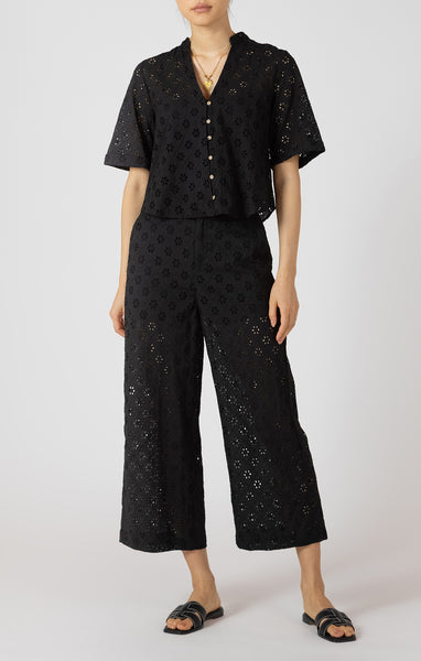 BLOUSE BLACK TAPE "BRODERIE" BLACK (2723739)