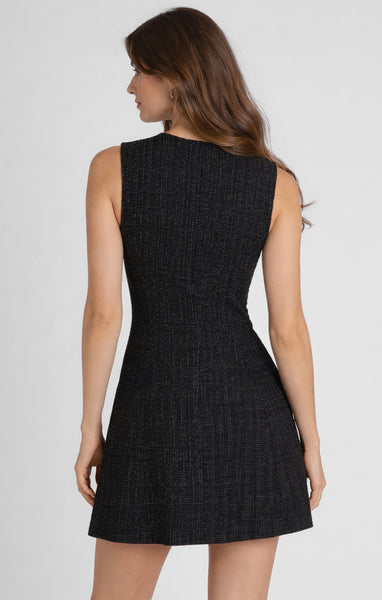 ROBE DEX "TWEED MINI DRESS" BLACK (2822508)