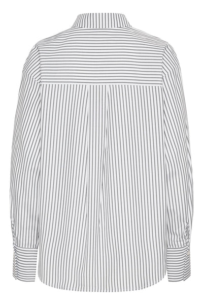 CHEMISE KAFFE "JERRIE" WHITE & BLACK STRIPE