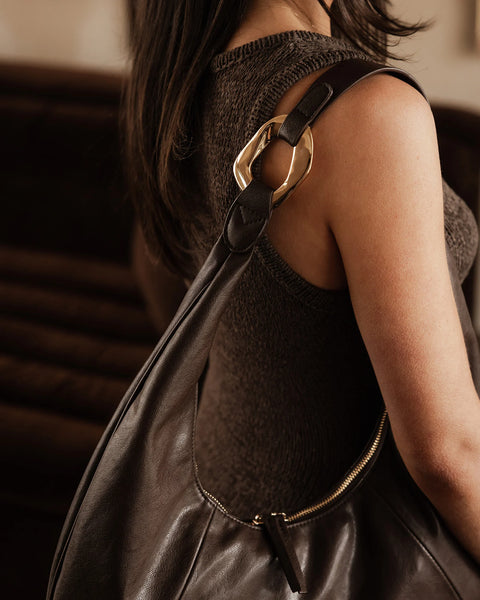 SAC À MAIN LOUENHIDE "BILLIE" CHOCOLATE