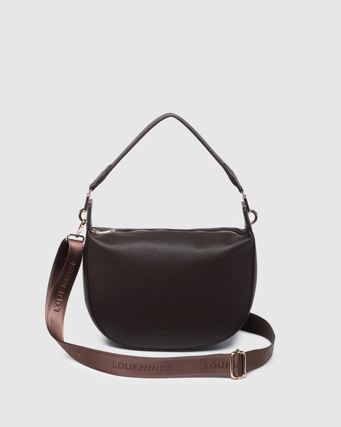 SAC À BANDOULIÈRE LOUENHIDE "GEORGINA" CHOCOLATE
