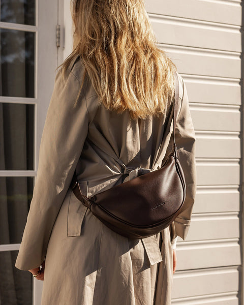 SAC À MAIN LOUENHIDE "SYLVIA" CHOCOLATE