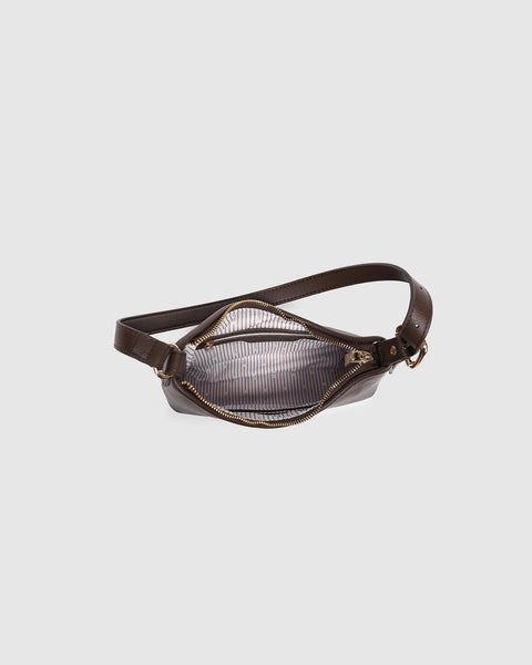 SAC À BANDOULIÈRE LOUENHIDE "AMELIA" CHOCOLATE