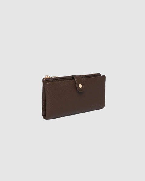 PORTEFEUILLE LOUENHIDE "STELLA" CHOCOLATE