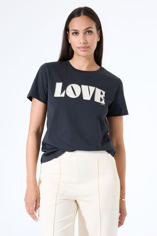 T-SHIRT GARCIA "LOVE" ANTHRACITE (Z0055)
