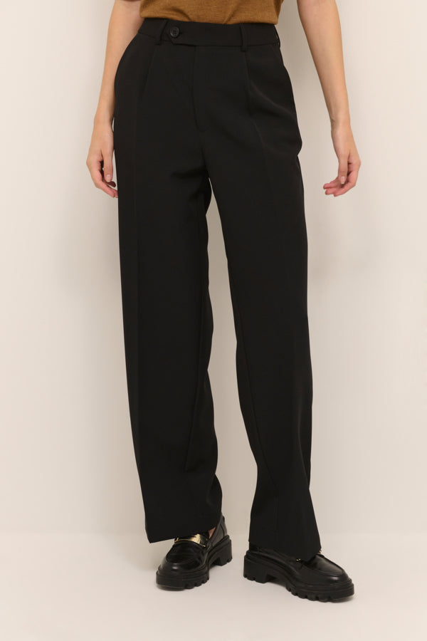 PANTALON KAFFE ''LORA WIDE'' BLACK DEEP