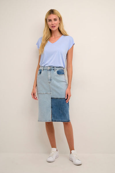 JUPE KAFFE "KIRA" LIGHT BLUE DENIM