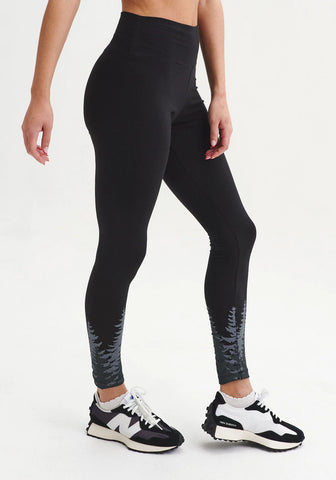 LEGGINGS "MOONFLOWER" NOIR