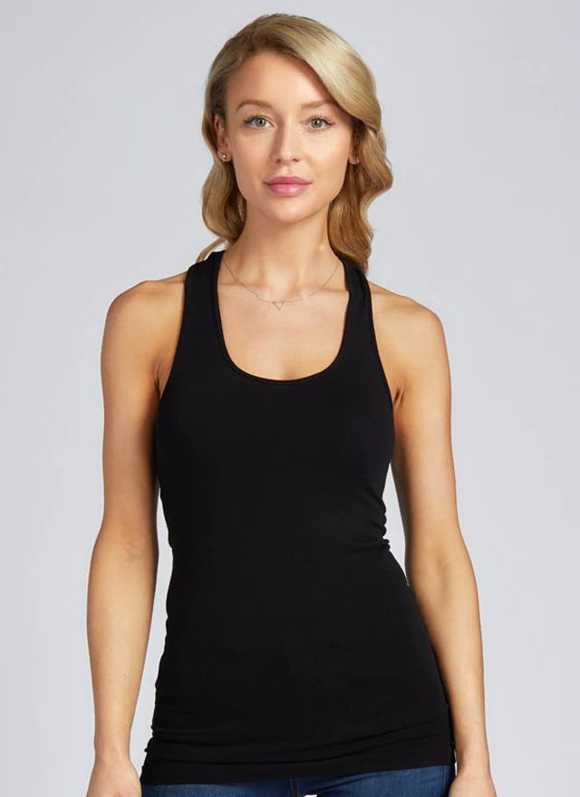 CAMISOLE "RACER RIB BAMBOO" NOIRE