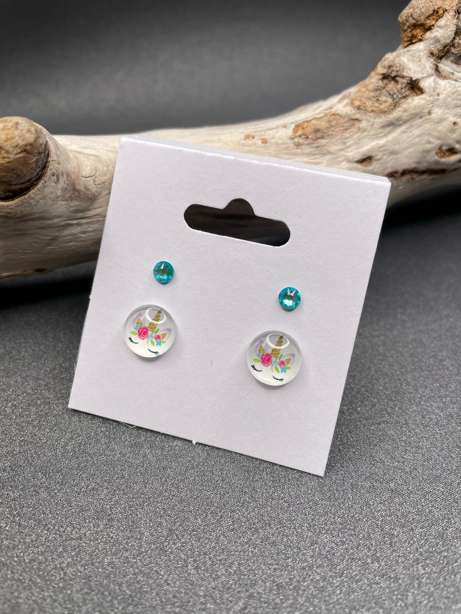 DUO BOUCLES D'OREILLES "LICORNE" (2219)