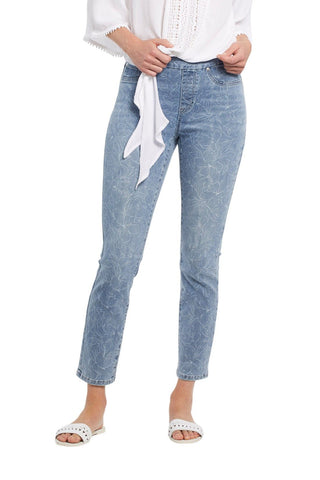 JEANS ANKLE TRIBAL "AUDREY PULL" BLUE DAZZLE
