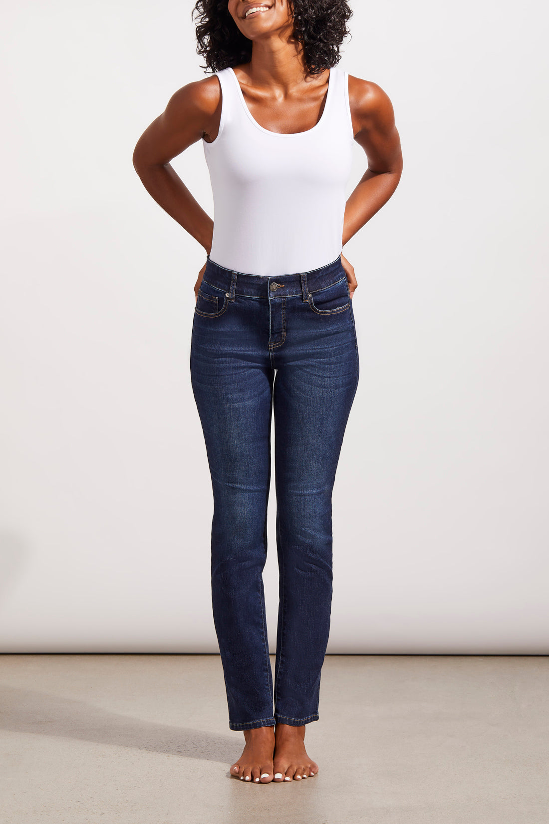 JEANS TRIBAL "SOPHIA CURVY STRAIGHT" DEEPOCEAN